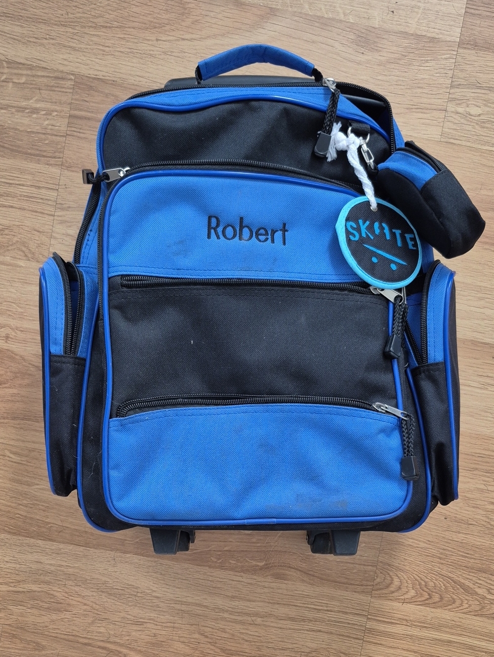 Blue and Black Rolling Kid’s Backpack - Unbranded
